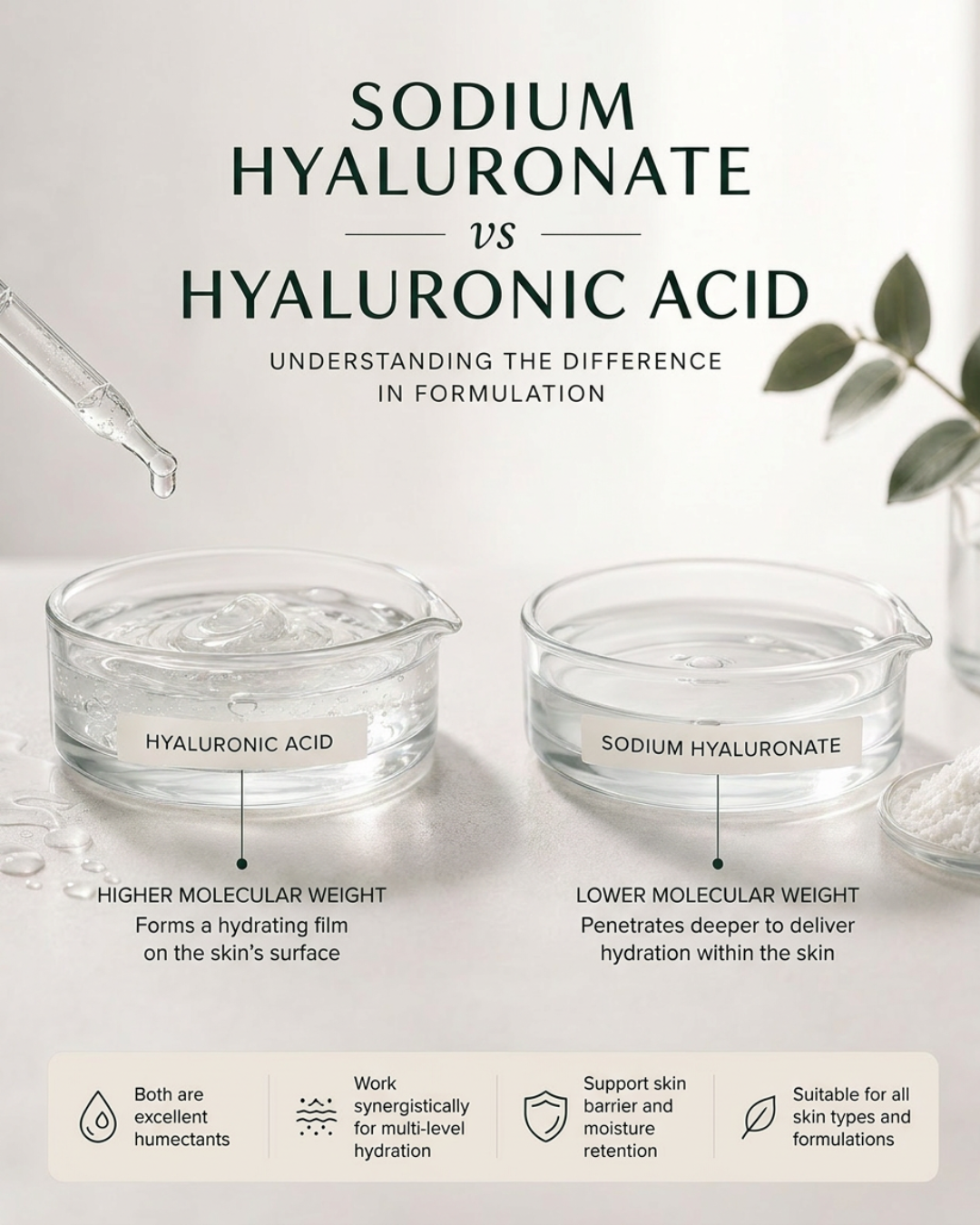 Sodium Hyaluronate VS Hyaluronic Acid
