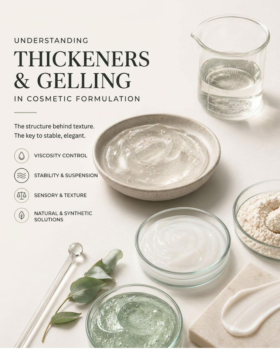 Understanding Thickeners & Gelling Agents in Cosmetic Formulation