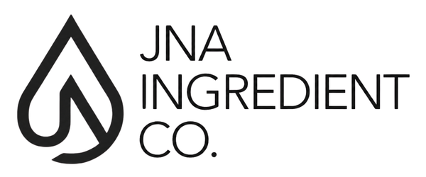 Logo of JNA Ingredient Co. with a stylized droplet design on a white background